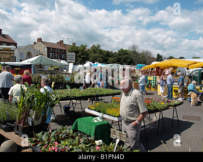 Open-air-MARKT IN SHERINGHAM, North Norfolk. Stockfoto