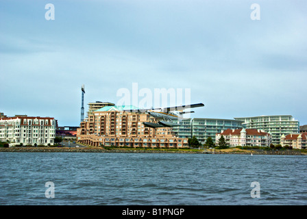 Wasserflugzeug von Victoria harbour Stockfoto