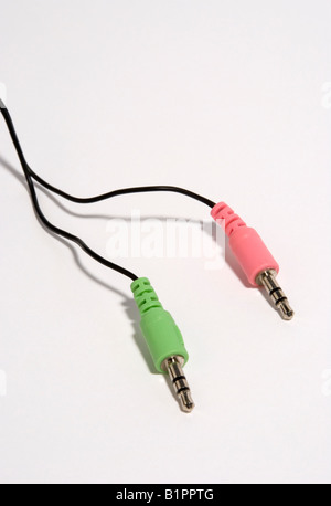 Stecker der Computer Kopfhörer Stockfoto