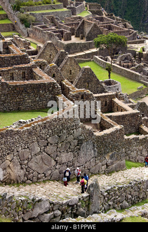 Die Inka Stadt Machu Picchu in Peru in Südamerika Stockfoto