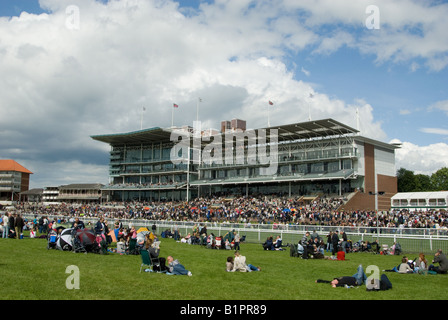 York Racecourse Haupttribüne Stockfoto