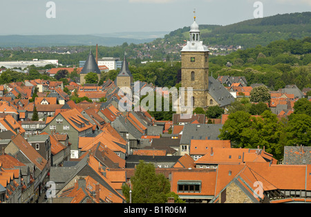 Blick auf die Altstadt, Goslar, Niedersachsen, Deutschland. Stockfoto