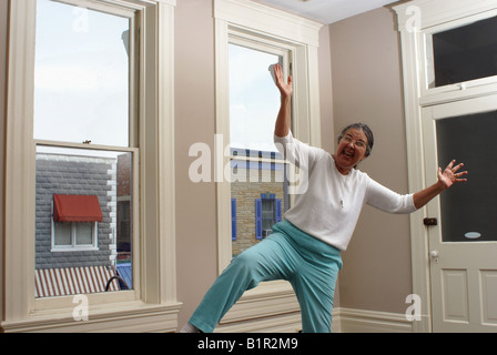 Körpersprache extremes Verhalten Stockfoto