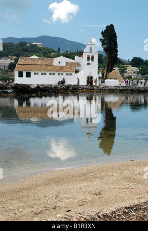 Kloster aus dem 17. Jahrhundert Vlaheraina (Kloster der Panagia Vlacherna), Insel Korfu, Griechenland Stockfoto