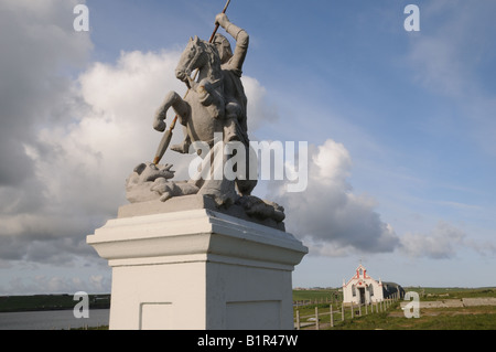 Die italienische Kapelle in Schottland Orkney wurde von italienischen Kriegsgefangenen während des zweiten Weltkrieges gebaut. Stockfoto