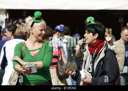 irischer Rugby-Fans in Rom, Italien Stockfoto