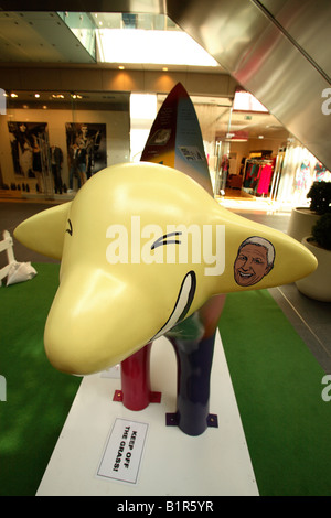 Einer der 120 Superlambanana Skulpturen in Liverpool, der Kulturhauptstadt Europas zu feiern Stockfoto