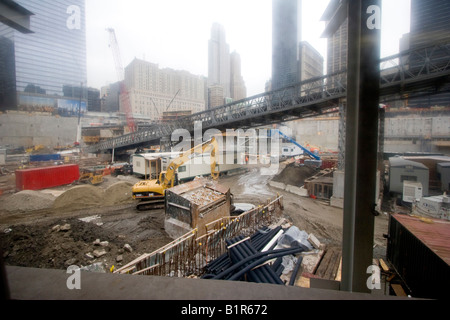 Bauarbeiten am ehemaligen Standort des World Trade Center in New York-New York-USA Stockfoto