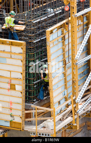 Bauarbeiten am ehemaligen Standort des World Trade Center in New York New York USA 6. Juni 2008 Stockfoto