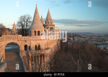 Fishermans Bastion auf dem Burgberg in Budapest, Ungarn Stockfoto