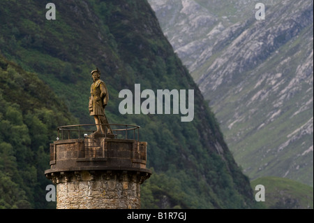 Die unbekannten Highlander. Glenfinnan Monument, Lochaber, Schottland Stockfoto