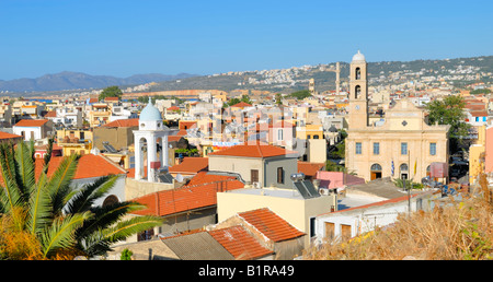 Eine schöne Aussicht über die Dächer von Chania, Kreta, Griechenland, Europa. Stockfoto