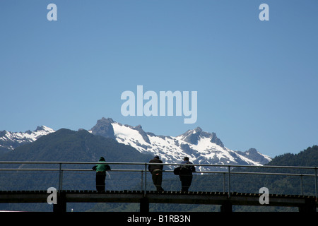 Die Anden Aussicht, Hornopirén, Chile Stockfoto