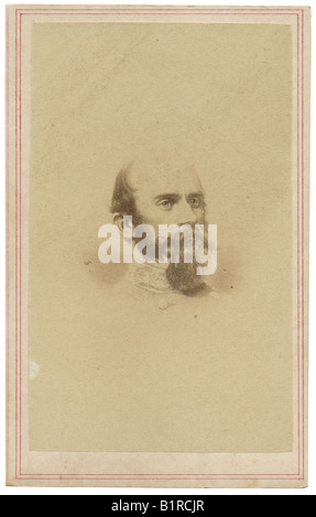 Antik-Carte de Visite von Richard Stoddert Ewell (8. Februar 1817 - 25. Januar 1872). Stockfoto