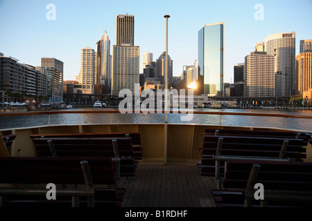 Blick von der Manly Fähre Circular Quay New South Wales Australia verlassen Stockfoto