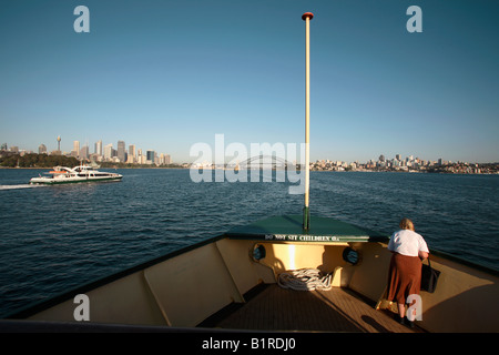Blick von der Manly Fähre Hafen Sydney New South Wales Australien Stockfoto