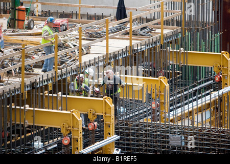 Bauarbeiten am ehemaligen Standort des World Trade Center in New York New York USA 6. Juni 2008 Stockfoto