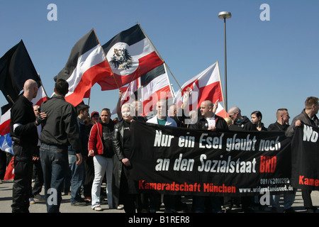 Neonazis, März, München, Bayern, Deutschland, Europa Stockfoto