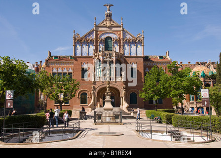 Gebäude auf dem Gelände des Hospital De La Santa Creu i Sant Pau, Katalanisch für Krankenhaus des Heiligen Kreuzes und Saint Paul Stockfoto