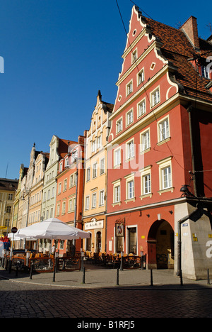 Plac Solny Marktplatz von Wroclaw Markt Platz, Breslau, Schlesien, Polen, Europa Stockfoto