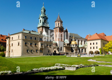 Kathedrale auf dem Wawel-Hügel, UNESCO-Weltkulturerbe, Krakau, Polen, Europa Stockfoto