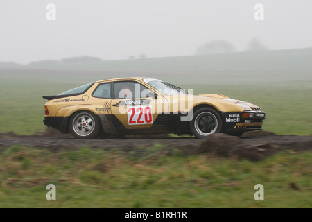 Porsche 924 GT Turbo, Baujahr 1981, Oldtimer, Vogelsberg Rallye 2008, Slowly Sideways, Hessen, Deutschland, Europa Stockfoto