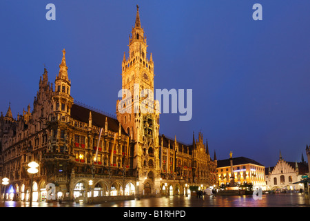 New Town Hall, Marienplatz-Platz, München, Bayern, Deutschland, Europa Stockfoto