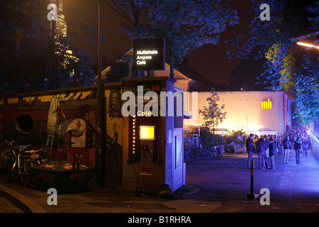 Eingangsbereich der Muffathalle Concert Hall, Abend Event, München, Bayern, Deutschland, Europa Stockfoto