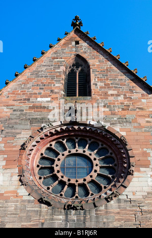 Detail, Basler Münster Kathedrale, Basel, Kanton Baselstadt, Schweiz, Europa Stockfoto