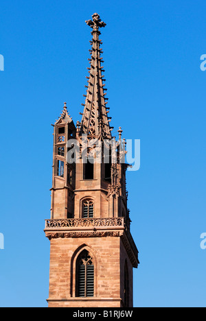 Detail, Basler Münster Kathedrale, Basel, Kanton Baselstadt, Schweiz, Europa Stockfoto