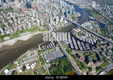 Norden False Creek und West End, Burrad Brücke, Vancouver, Britisch-Kolumbien, Kanada, Nordamerika Stockfoto