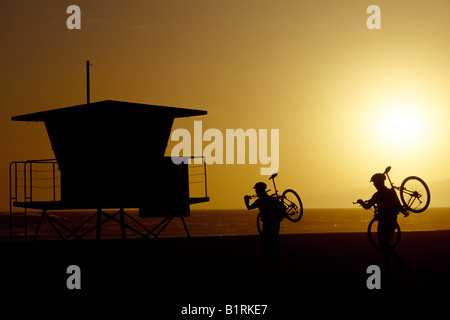 Mountain Biker, Venice Beach, Santa Monica, Los Angeles, Kalifornien, USA Stockfoto