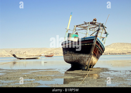 Schiff Friedhof in Sur, Oman, Arabische Halbinsel, Naher Osten Stockfoto