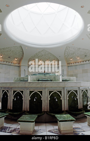 Rituelle Waschung Zimmer, Scheich Zayed bin Sultan Al Nahjan Mosque, Moschee, drittgrößte Moschee der Welt, Abu Dhabi, Einheit Stockfoto