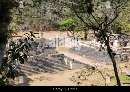 Ballspiel Court, Hauptplatz, Copán, Honduras, Mittelamerika Stockfoto