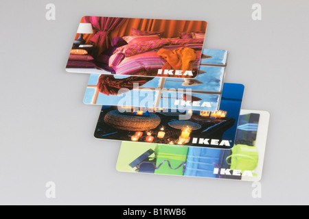 IKEA Werbung, GeschenkKarte Stockfotografie Alamy