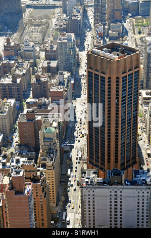 Blick vom Empire State Building, Blick auf 34th Street, Manhattan, New York City, USA Stockfoto