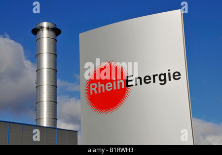 Niel II, moderne KWK-Kraftwerk in Köln, Gas- und Dampfturbine angetrieben, North Rhine-Westphalia, Germany, Europe Stockfoto