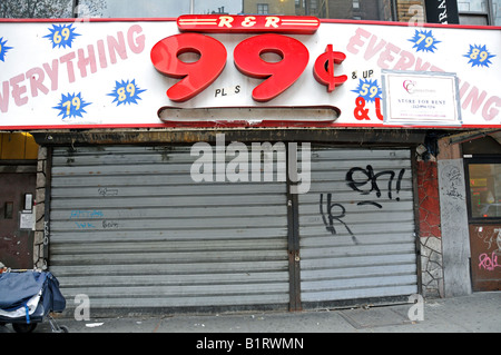 Schließung eines 99 Cent-Store, zu speichern, Discounter, Dollar Shop, Manhattan, New York City, USA Stockfoto