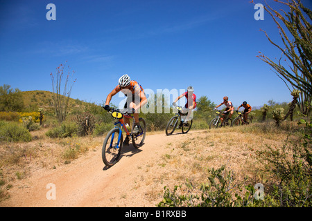 Das 2008 Pro Mens Kenda Cross Country Rennen im Rahmen des National Mountain Bike Serie Rennen McDowell Berg Regionalparks Stockfoto