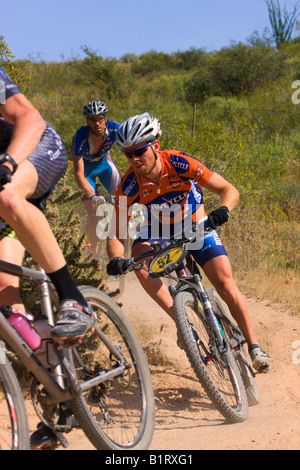 Das 2008 Pro Mens Kenda Cross Country Rennen im Rahmen des National Mountain Bike Serie Rennen McDowell Berg Regionalparks Stockfoto