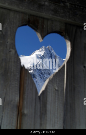 Mt. Großglockner gesehen von Hofmanns-Hütte, Hofmanns Hütte, Glockner Gruppe, Kärnten, Austria, Europe Stockfoto