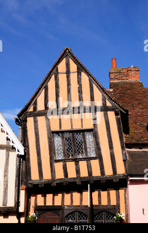 Das schiefe Haus Lavenham Suffolk England UK Stockfoto