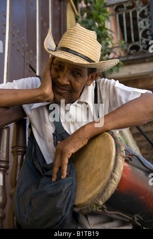 Musiker-Porträt in Santiago De Cuba Stockfoto