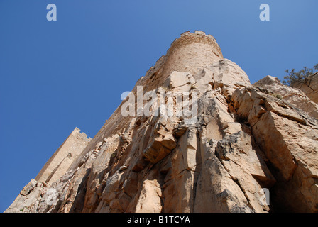 Almansa Burg, Almansa, Provinz Albacete, Kastilien-La-Mancha, Spanien Stockfoto