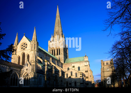 Norden und Osten lagen Chichester Cathedral Chichester City West Sussex England Großbritannien UK Stockfoto