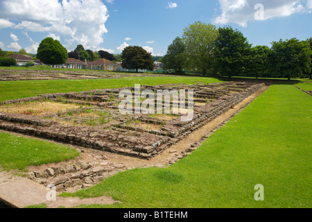 Ruinen der römischen Barracks in Caerleon, South Wales, UK Stockfoto