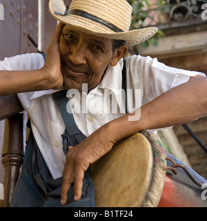 Musiker-Porträt in Santiago De Cuba Stockfoto