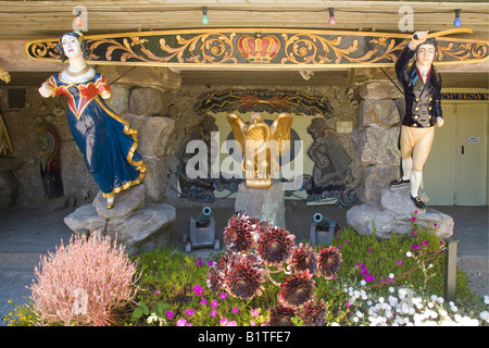 Galionsfiguren von Segelschiffen Valhalla Museum Abtei Gärten Tresco Insel Isles of Scilly Cornwall England GB Great Britain Stockfoto