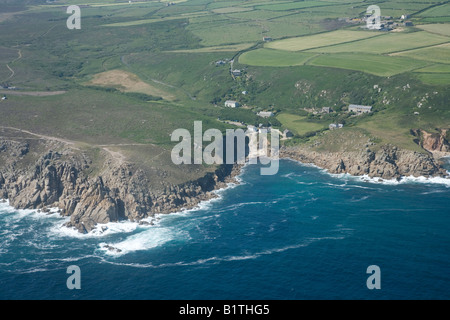 Porthgwarra Cove Luftbild Lands End Halbinsel Cornwall England GB Großbritannien UK Vereinigtes Königreich britischen Inseln Westeuropa Stockfoto